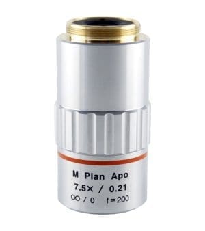 Mitutoyo 7.5× M-Plan Apo Objective Lens – apochromatic brightfield lens.